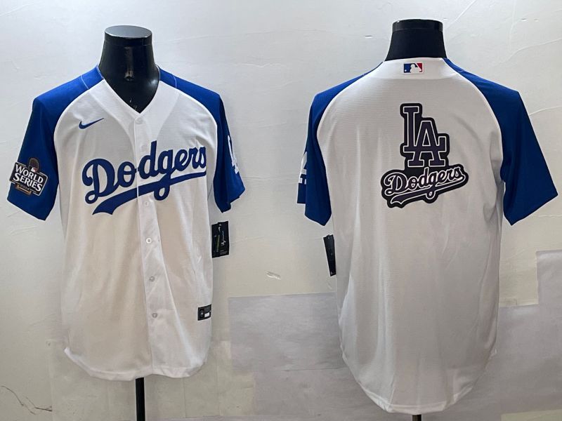 Men Los Angeles Dodgers Blank White blue Game 2025 Nike MLB Jersey style 26->los angeles dodgers->MLB Jersey